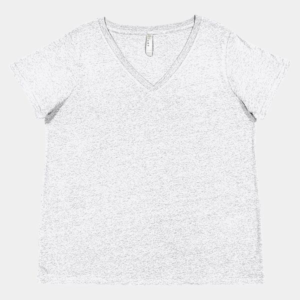 Women's Curvy Collection Fine Jersey V-Neck Tee Thumbnail