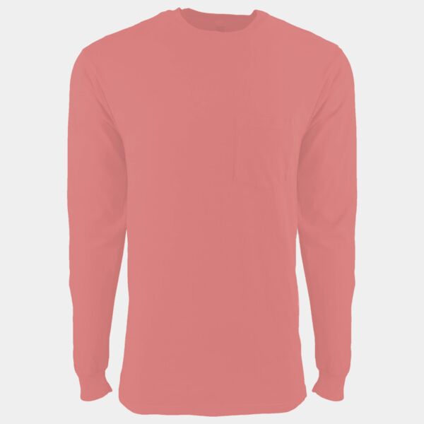 Unisex Inspired Dye Long Sleeve Pocket T-Shirt Thumbnail