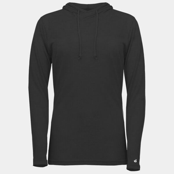 Women's Tri-Blend Surplice Long Sleeve Hooded T-Shirt Thumbnail